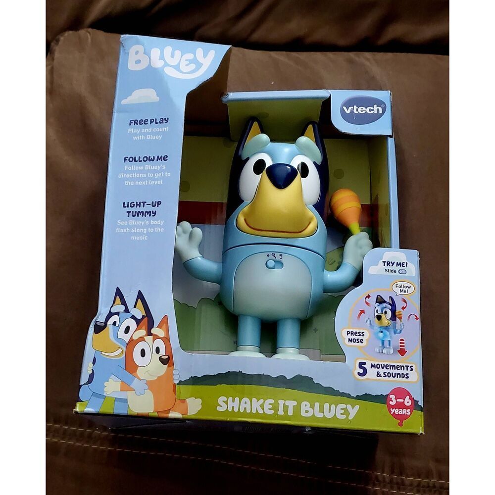 NEW IN BOX VTECH SHAKE IT BLUEY
